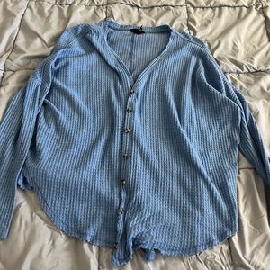 Blue Button Sweater